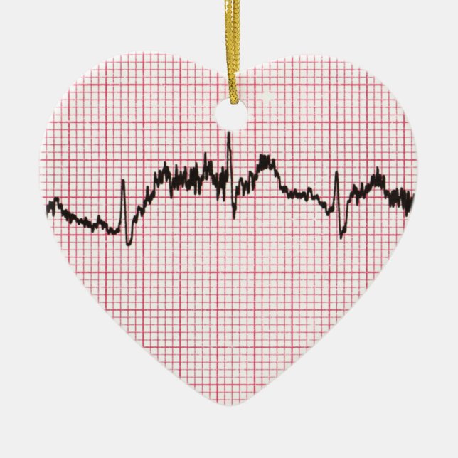 Hjärtatakt III Julgransprydnad Keramik (Framsidan)