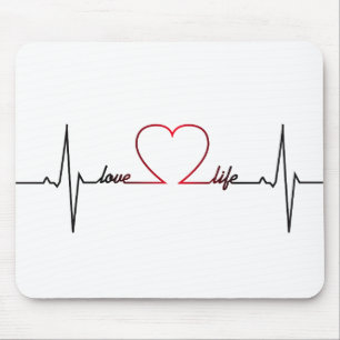 Hjärtatakt med inspirera citationstecken för musmatta