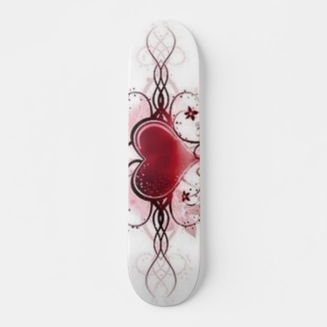 hjärtatatueringdesign skateboard bräda 20 cm (Framsida)