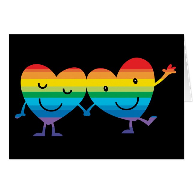 Hjärtatecken Hälsningskort (Framsidan Horizontal)