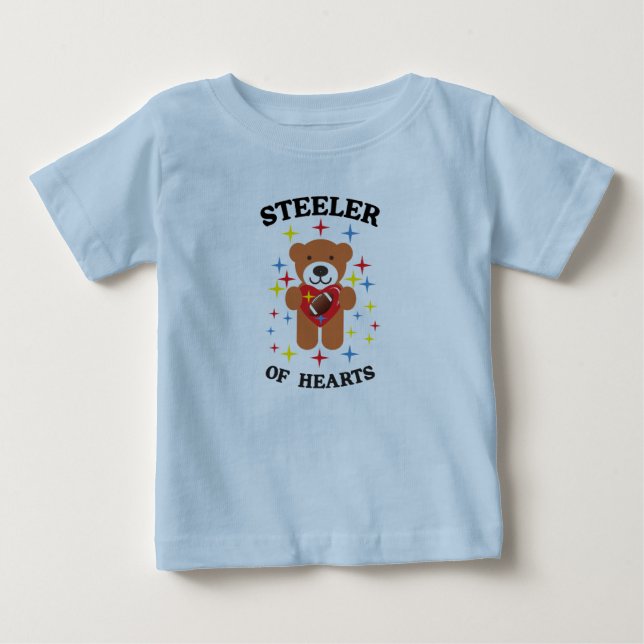 Hjärtatjuven Teddybjörn Fotboll T Shirt (Framsida)