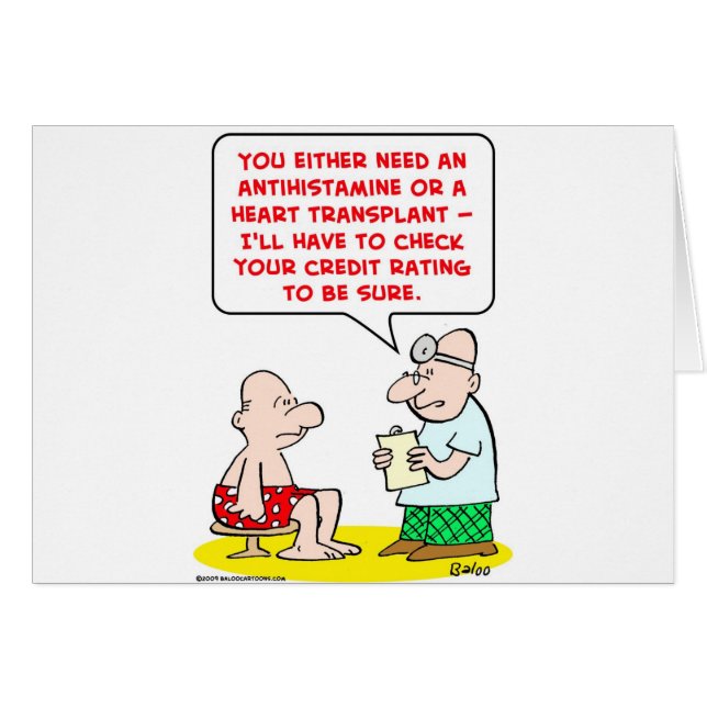 hjärtatransplantatkreditvärdighet hälsningskort (Framsidan Horizontal)