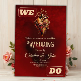 Hjärtats passion för romans och kärlek. inbjudningar