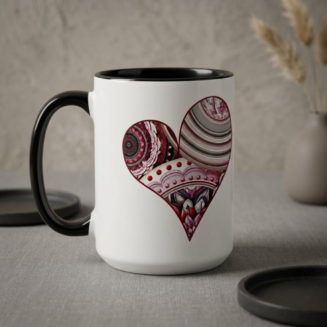Hjärtats Vintage Mandalas Mugg (Skapare uppladdad)