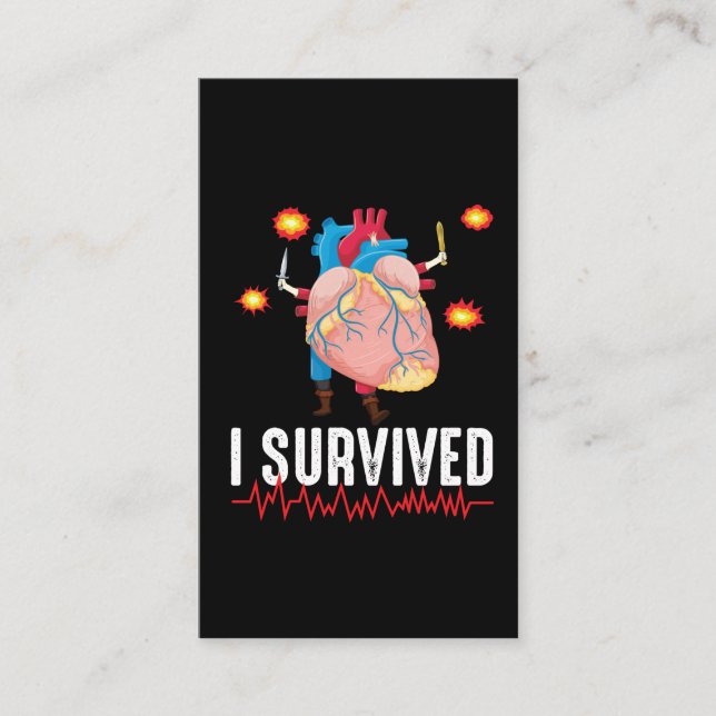 Hjärtattack Förstörelse av hjärt- kärlkramp Visitkort (Framsida)