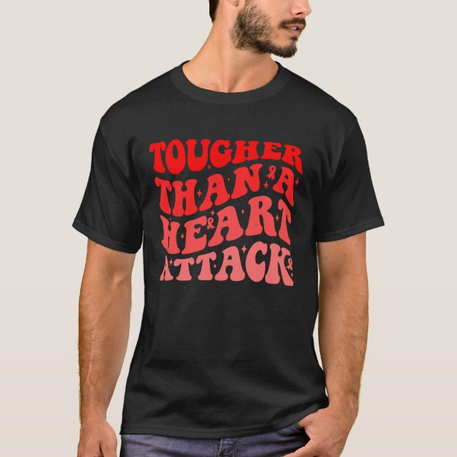 Hjärtattack Hjärtsjukdom Awarenes T Shirt (Framsida)