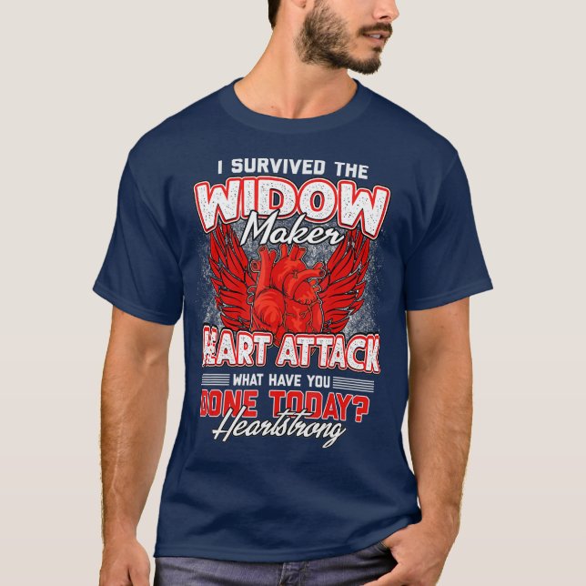 Hjärtattack Survivor Open Heart Surgery Gifter T Shirt (Framsida)