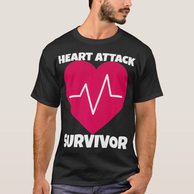 Hjärtattack Survivor Premium _2 T Shirt (Framsida)