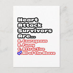 Hjärtattack Survivor Quiz Vykort