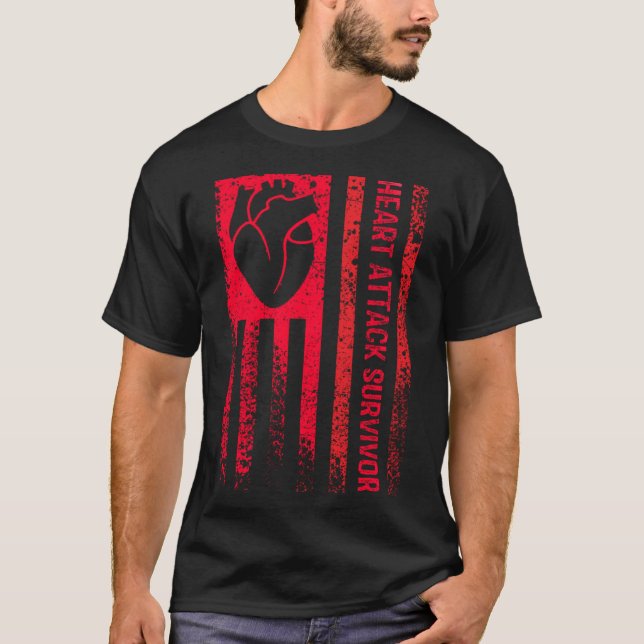 Hjärtattack Survivor T Shirt (Framsida)
