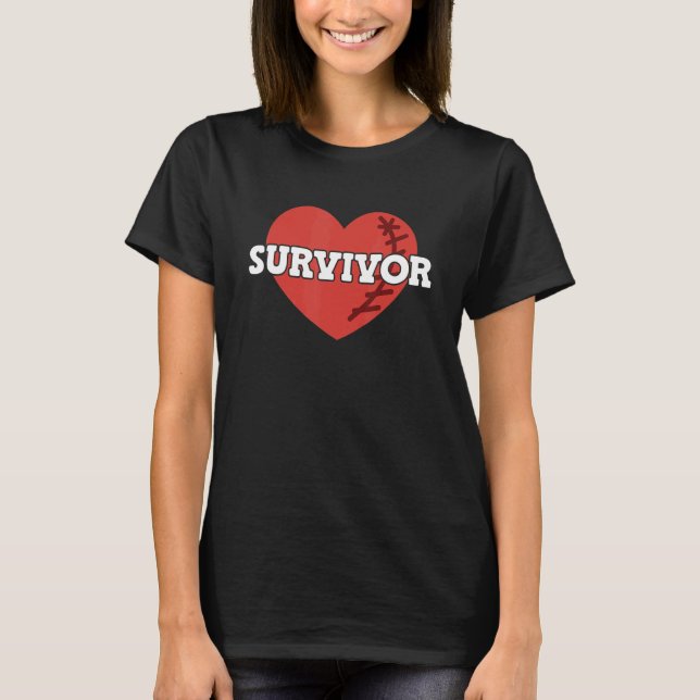 Hjärtattack Survivor T Shirt (Framsida)