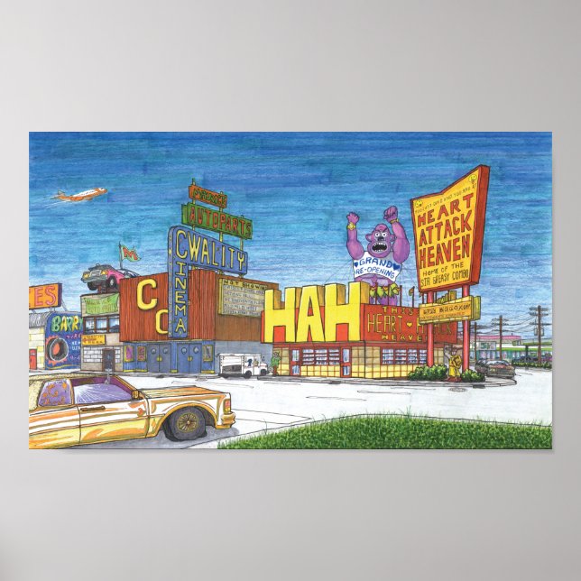 Hjärtattackshimlen: Baitline Rd. Poster (Framsidan)