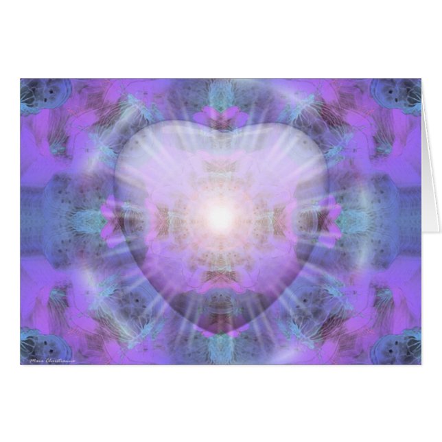 Hjärtauppstigning - kärleklöneförhöjningar! hälsningskort (Framsidan Horizontal)