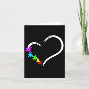 Hjärtautism Medvetenhet om Kärlek Puzzle Simple Id Kort