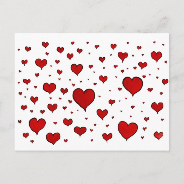 Hjärtavalentines day helg vykort (Framsida)