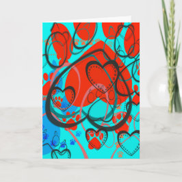 Hjärtavtryck Sympatikort för husdjur Kort