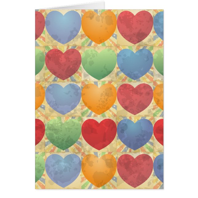 Hjärtbakgrund Hälsningskort (Framsidan)