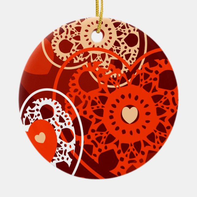 Hjärtbakgrund, ornament (Framsidan)