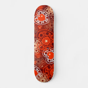 Hjärtbakgrund, skiss mini skateboard bräda 18,5 cm