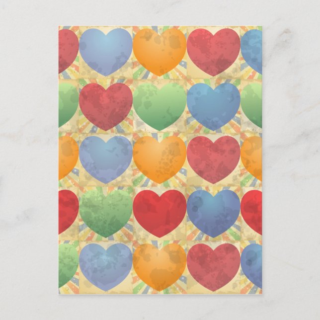 Hjärtbakgrund Vykort (Framsida)