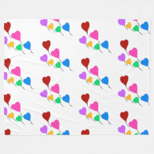 Hjärtballonger Fleecefilt