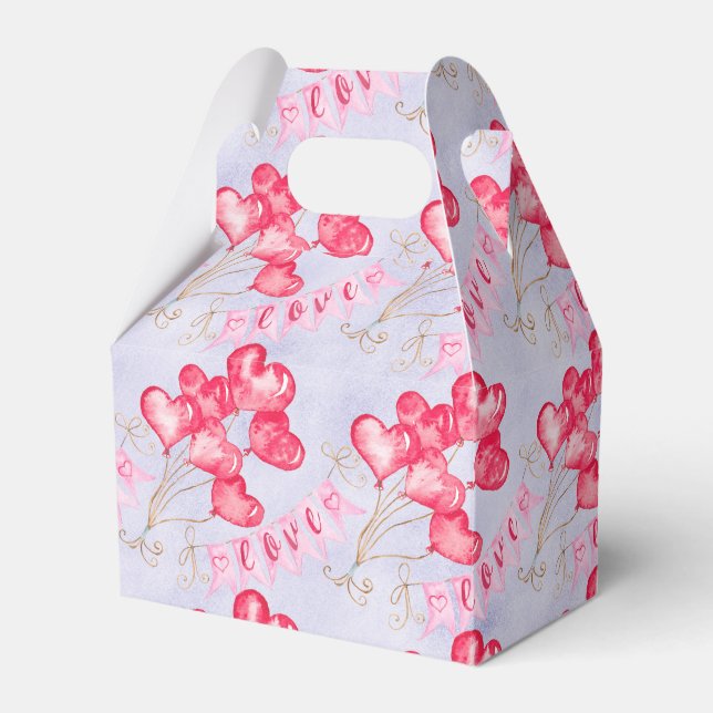 Hjärtballonger Presentaskar (Framsidan Sidan)