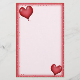 Hjärtballonger som flyger brevpapper