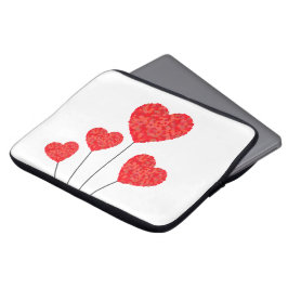 Hjärtballongillustrationsdesign Laptop Fodral