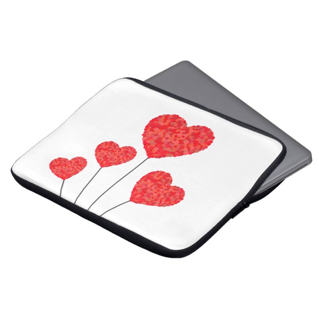 Hjärtballongillustrationsdesign Laptop Fodral (Framsida topp)