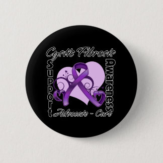 Hjärtband - Cystic Fibrosis Awareness Knapp