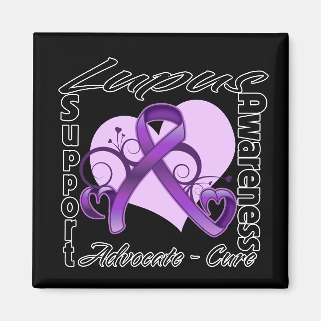 Hjärtband - Lupus Awareness Magnet (Framsidan)