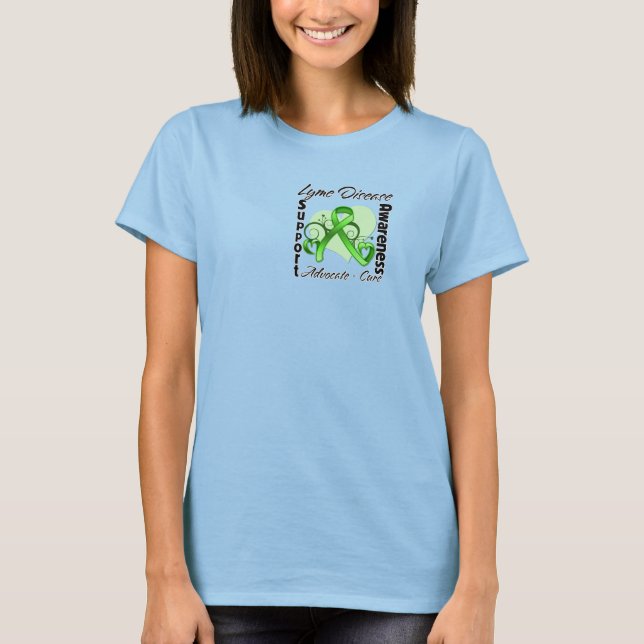 Hjärtband - Lyme Disease Awareness Tee Shirt (Framsida)