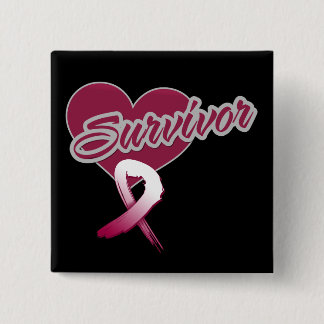 Hjärtband - Survivor vid cancer i huvud och Nacke Knapp