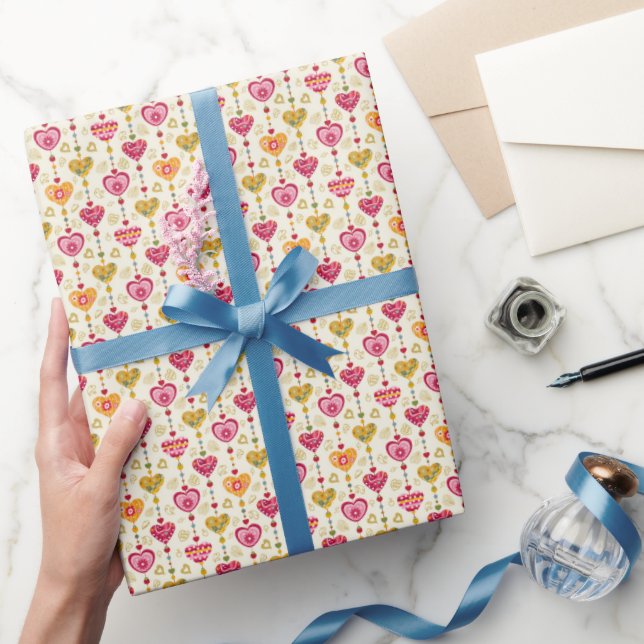 Hjärtbands presentpapper för kärlek (Gifting)