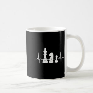 Hjärtbankschack - Kung Knight Pawn Schackfigurer G Kaffemugg