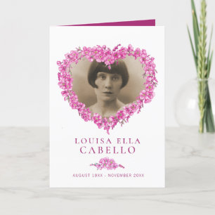 Hjärtbegravningsprogram rosa-glömde-me-nots program