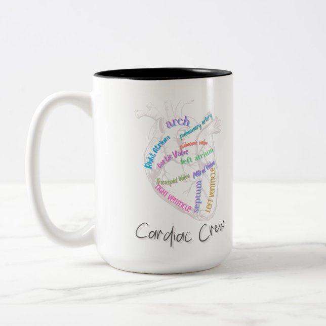 Hjärtbesättning Anatomiskt Heart Mugg (Vänster)