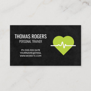 Hjärtbildskärm Personlig tränare Fitness Visitkort