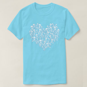 Hjärtblå kontur T-Shirt