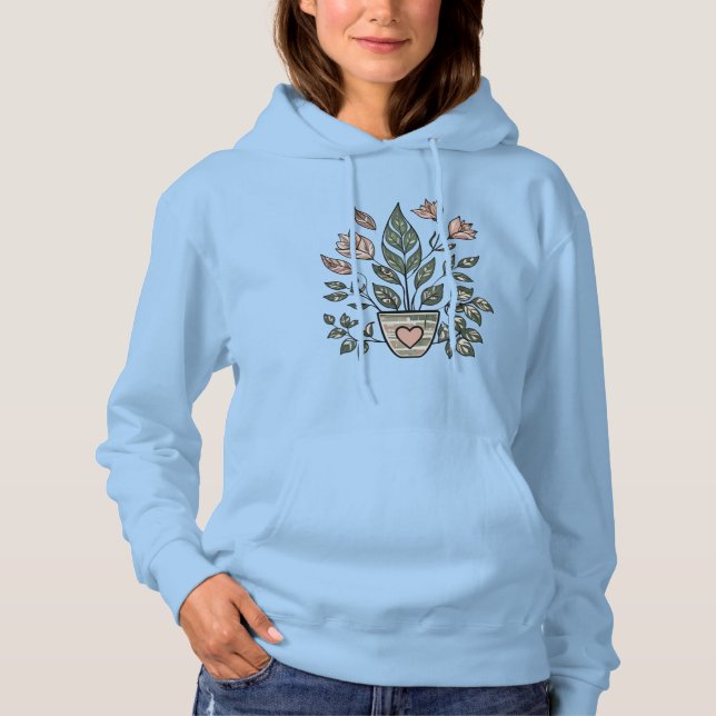 Hjärtbladögonväxt i kruka t shirt (Framsida)
