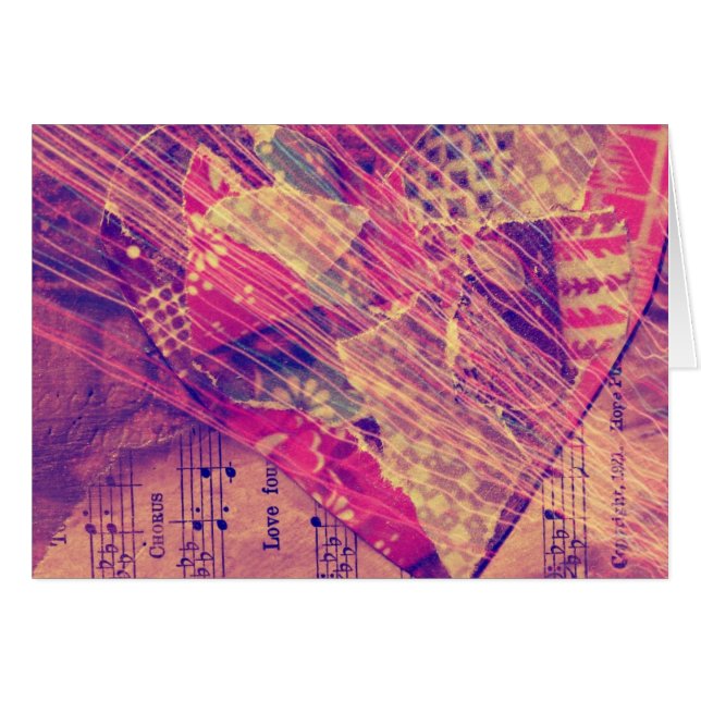 Hjärtblandad media hälsningskort (Framsidan Horizontal)