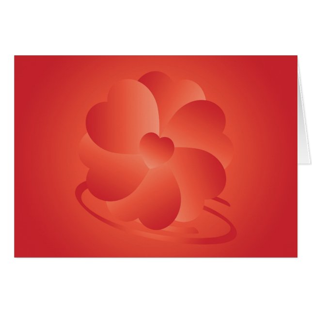 Hjärtblomma Hälsningskort (Framsidan Horizontal)