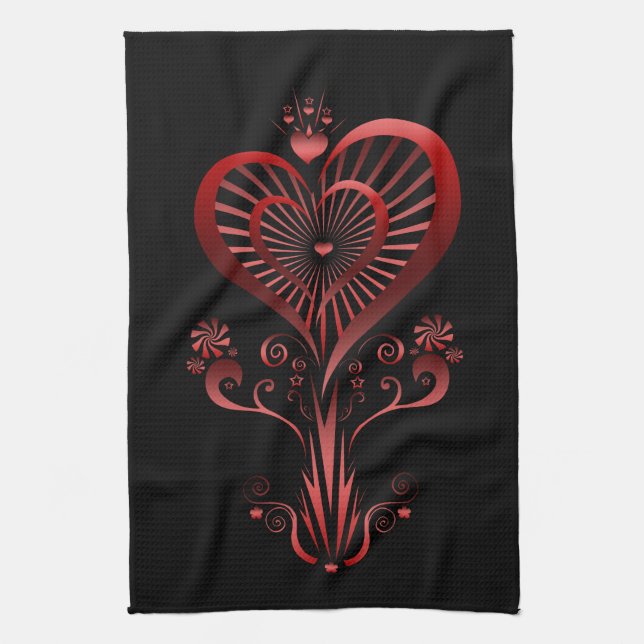 Hjärtblomma Kökshandduk (Vertikal)
