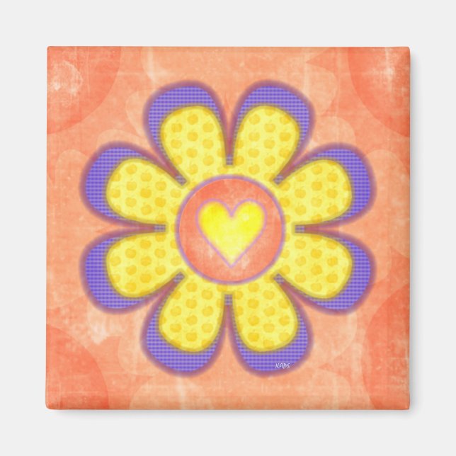 Hjärtblomma Magnet (Framsidan)