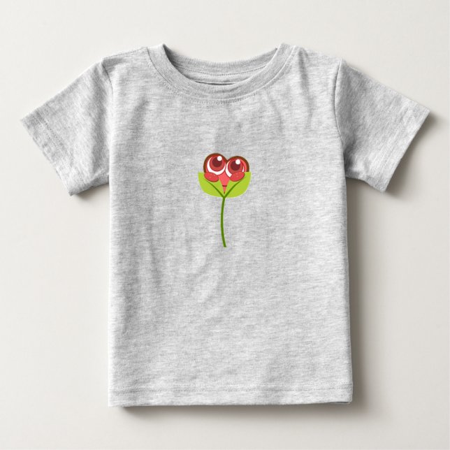 hjärtblomma t shirt (Framsida)
