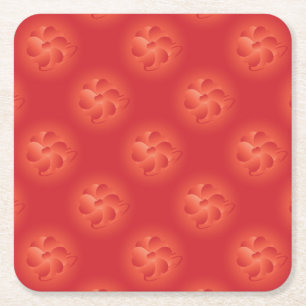 Hjärtblomma Underlägg Papper Kvadrat