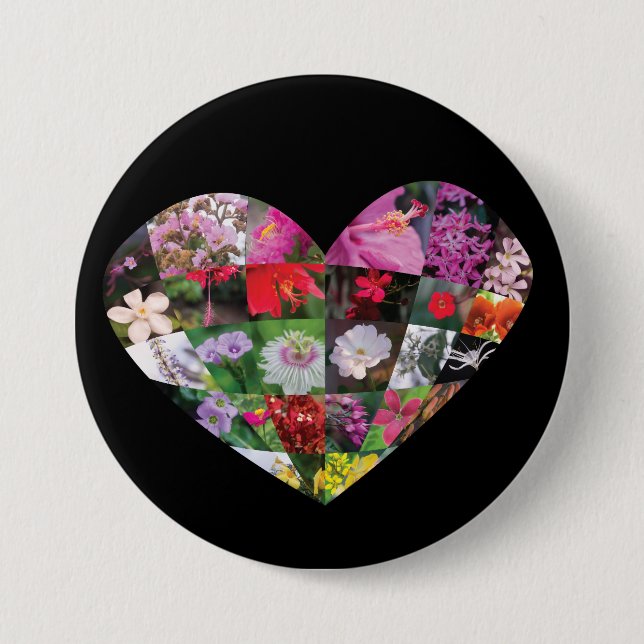 Hjärtblommor Knapp (Framsida)