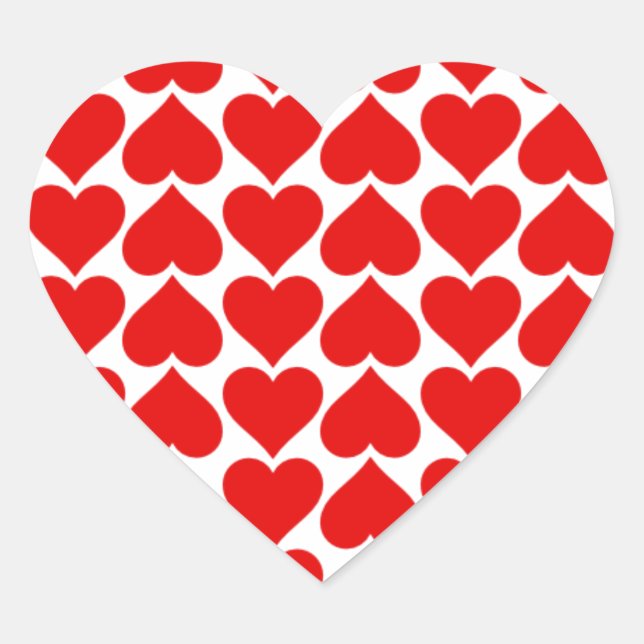 Hjärtbrickor Hjärtformat Klistermärke (Framsida)