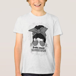 Hjärtcanceröverlevnad för kvinnor Grått Brain Canc T Shirt