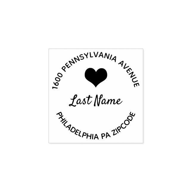 Hjärtcirkel Stämpel (Tryck)